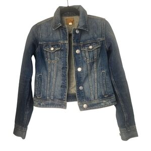 AMERICAN EAGLE Denim Blue Jean Jacket 100% Cotton XXS